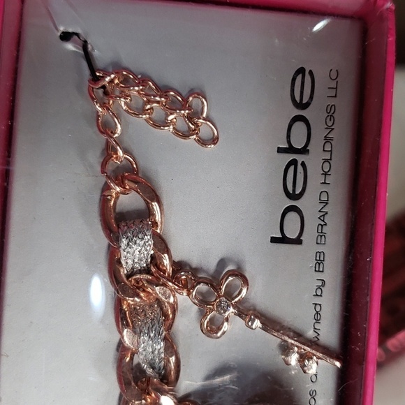 Bebe rose gold rhinestone bracelet brand new in box - Picture 7 of 7